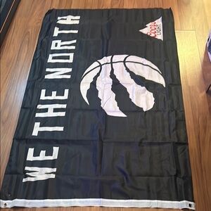 Black and White Basketball Flag